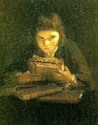Sir Joshua Reynolds boy reading France oil painting artist